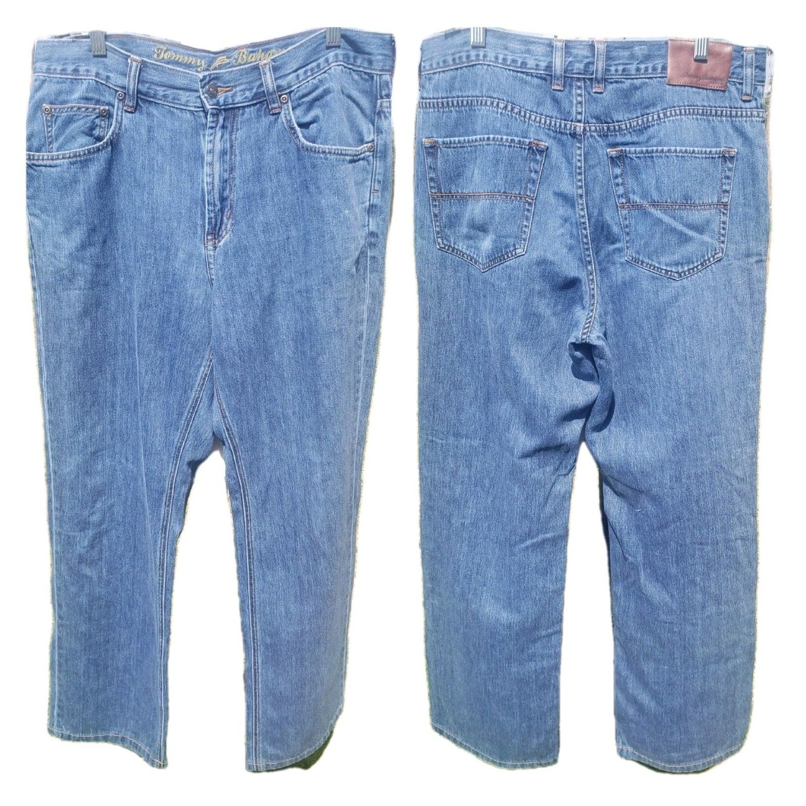 Tommy Bahama Denim Mens 36x30 Classic Fit Straight Leg Jeans Med Blue Soft Nice